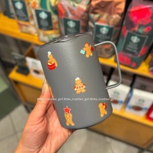 Starbucks Gingerbread Man Travel Stainless Steel Mug 16oz Limited Edition